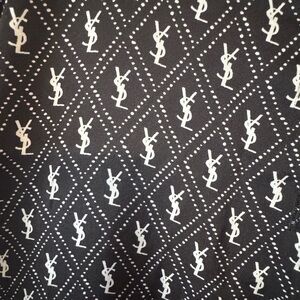 YSL Monogram Black and White Fabric